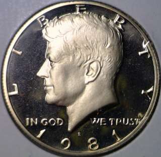 1981 S PROOF John F. Kennedy Half Dollar Clear S DEEP CAMEO  