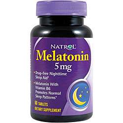 Natrol Melatonin 5mg Pills (Pack of 4 60 count Bottles)   