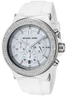 Michael Kors Watch MK5392 Womens Chronograph White Crystal White 