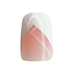  Pink & White Chevron Tip French Manicure Glue/Stick/Press 