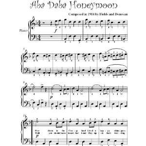  Aba Daba Honeymoon Big Note Piano Sheet Music Fields and 