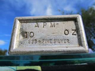10 Oz. APM silver ingot/bar 999+ rare bullion American  