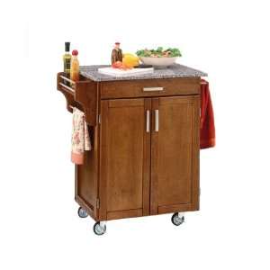  Homestyles 9001 0063 Cottage Oak Wood Cart with Salt and 