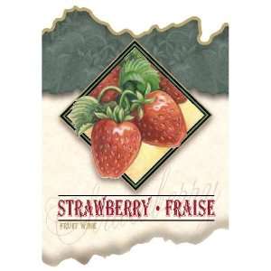  Strawberry Fruit Wine Label Dry Gum   30/Pack Kitchen 