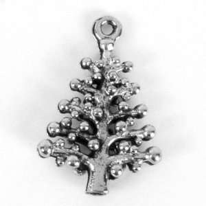  24mm Decorated Christmas Tree Pewter Charm Arts, Crafts 