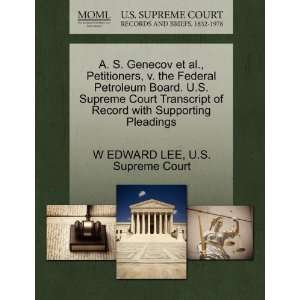   Transcript of Record with Supporting Pleadings (9781270352846) W
