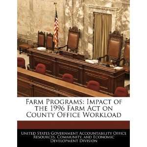  Farm Programs Impact of the 1996 Farm Act on County 