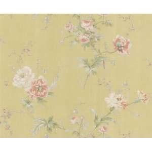  Brewster 112 48376 Floral Bouquet Wallpaper, Medium Yellow 