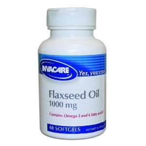  Invacare® Flax Seed Oil 1000 mg Softgel Health 