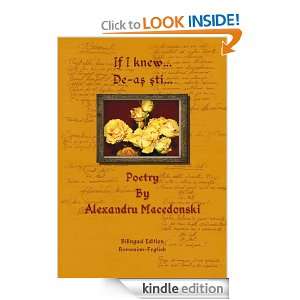 If I Knew De as sti Alexandru Macedonski  Kindle 