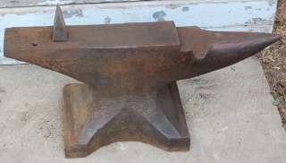   Blacksmith Anvil with Hardie Tool Weighs 163 Lbs Measures 25 3/4 Long