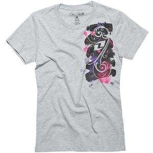  One Industries Womens Swirl T Shirt   Large/Heather Grey 