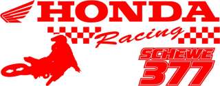 Honda Custom Trailer Graphics Decal Motocross 45x22  