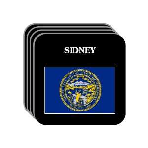 US State Flag   SIDNEY, Nebraska (NE) Set of 4 Mini Mousepad Coasters