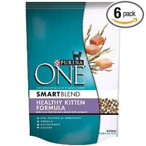 Purina One Smart Blend Healthy Kitten Formula Pouch, 18 Ounce (Pack of 