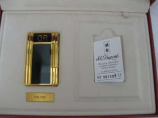   Limited Edition Numbered GOLD BLACK Laquer Cigar Lighter & Case 36/100