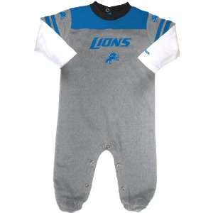 Reebok Detroit Lions Infant Layered Sleeve Coverall  