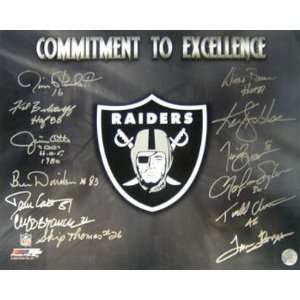 Raiders Commitment To Excellence Multi Signed 16x20 