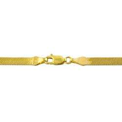 10k Two tone Gold 20 inch Reversible Herringbone Necklace   
