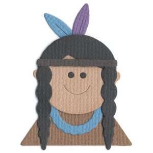   Inch by 2 Inch Die, Native American with Braids Arts, Crafts & Sewing