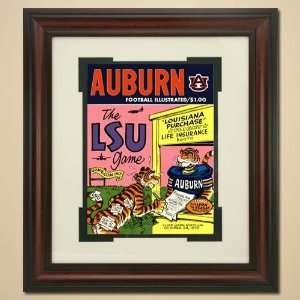  Auburn Tigers vs. LSU Tigers Framed Vintage Program 