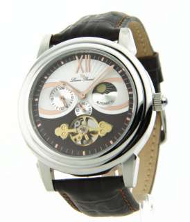 28195BR Lucien Piccard Automatic Gents Leather Watch 085785022669 