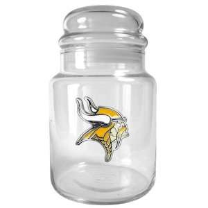  Minnesota Vikings 31oz Glass Candy Jar   Primary Logo 