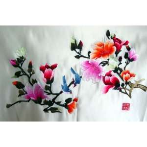 Chinese Silk Embroidery Wall Hanging Flower Bird