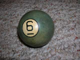 RARE ANTIQUE LATE 1800’S #6 CLAY POOL BALL  