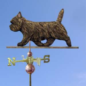 HAND CARVED & HAND PAINTED CAIRN TERRIER WEATHERVANE  