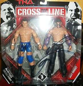 AJ Styles & Jeff Hardy Signed TNA Cross The Line Figurines  