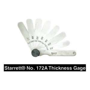  #172E Thickness Gage, 8 Straight Leaves, .002 .015 Range 
