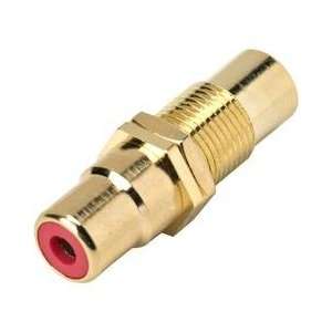  Steren Single RCA Coupler   Red Band