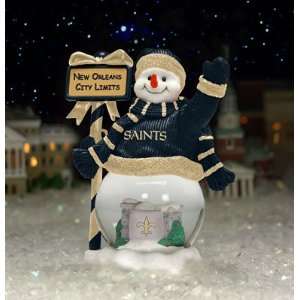  New Orleans Saints Team City Limits Snowman NFL Football 