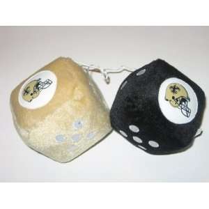 NEW ORLEANS SAINTS Team Logo Pair of FUZZY DICE  Sports 