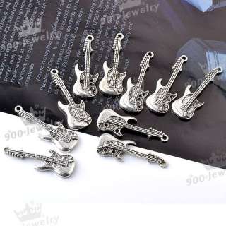   Silver Plated Guitar Pendant Bail Charms Jewelry Makings Design  