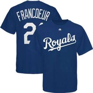 MLB Majestic Jeff Francoeur Kansas City Royals Player T Shirt   Royal 