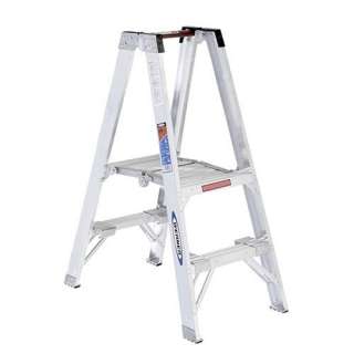 Werner PT372 300 Pound Duty Rating Twin Step Aluminum Stockers Ladder 