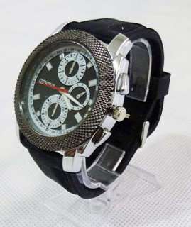 New fashion GENEVA men watch 4.5 cm dial quartz wristwatch silicon 