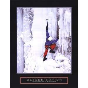  Determination   Ice Climber Poster (22.00 x 28.00)