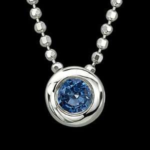  0.50 carat round blue diamond pendant bezel set white 
