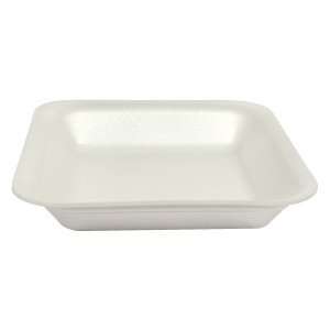 White Genpak 1001 (#1) 5 1/4 x 5 1/4 x 1 Foam Supermarket Tray