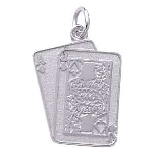  Rembrandt Charms Blackjack Charm, Sterling Silver Jewelry