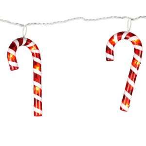   Inch Transparent Red and White Candy Cane Light Set