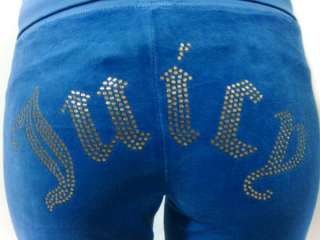 Juicy Couture Blue Soft Velour Hoodie Pant Tracksuit  