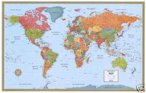 World Map Poster M Series Large Wall Map   Rand McNally  