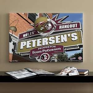  College Football Personalized Pub Sign Canvas   Florida State 