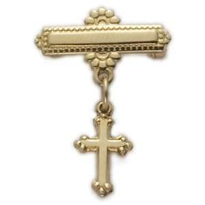   Gold Filled Cross Bar Pin Childrens Religious Jewelry Pins Jewelry