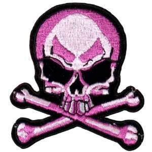  Pink Skull And Crossbones Patch Automotive