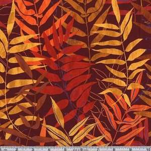  45 Wide Whispering Woods Leaves Autumn Fabric By The 